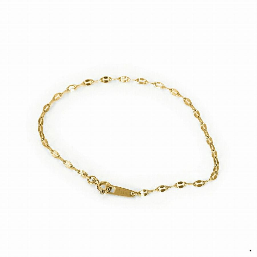 ブレスレット チェーン サージカルステンレス 316L 金色 ペタル 