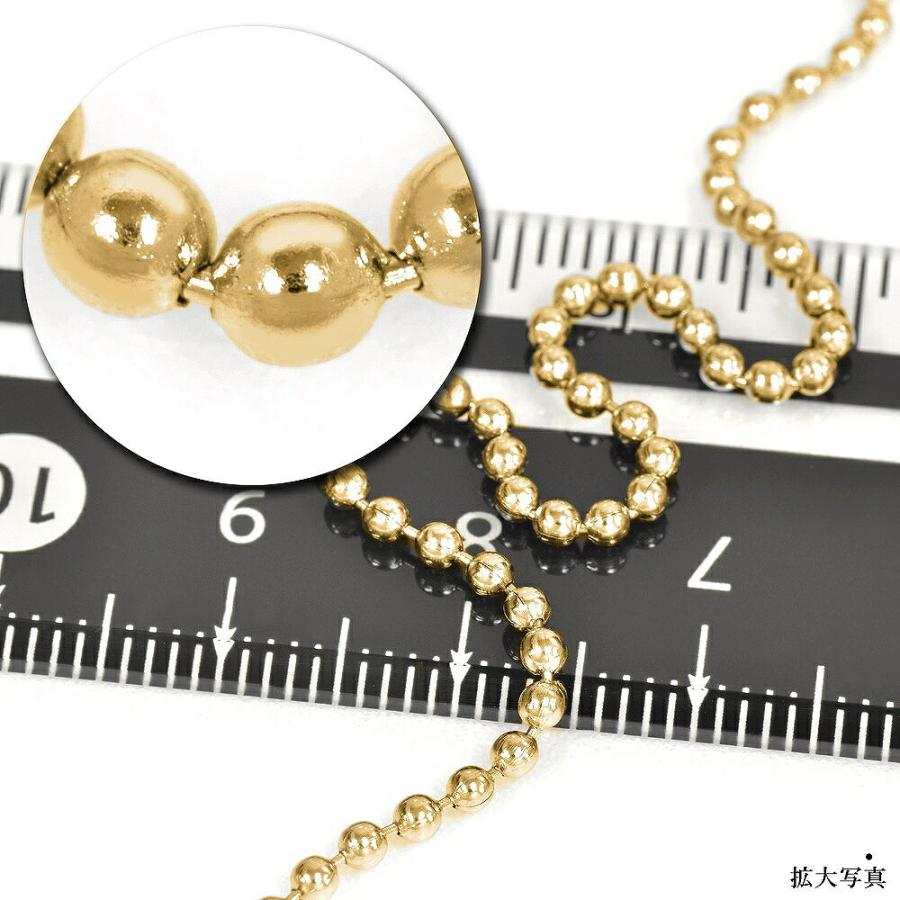 ネックレス チェーン サージカルステンレス 316L 金色 ボールチェーン