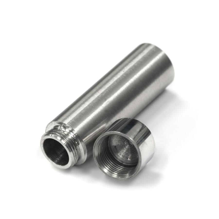 ペンダントトップ サージカルステンレス シンプルな筒型のネジ式