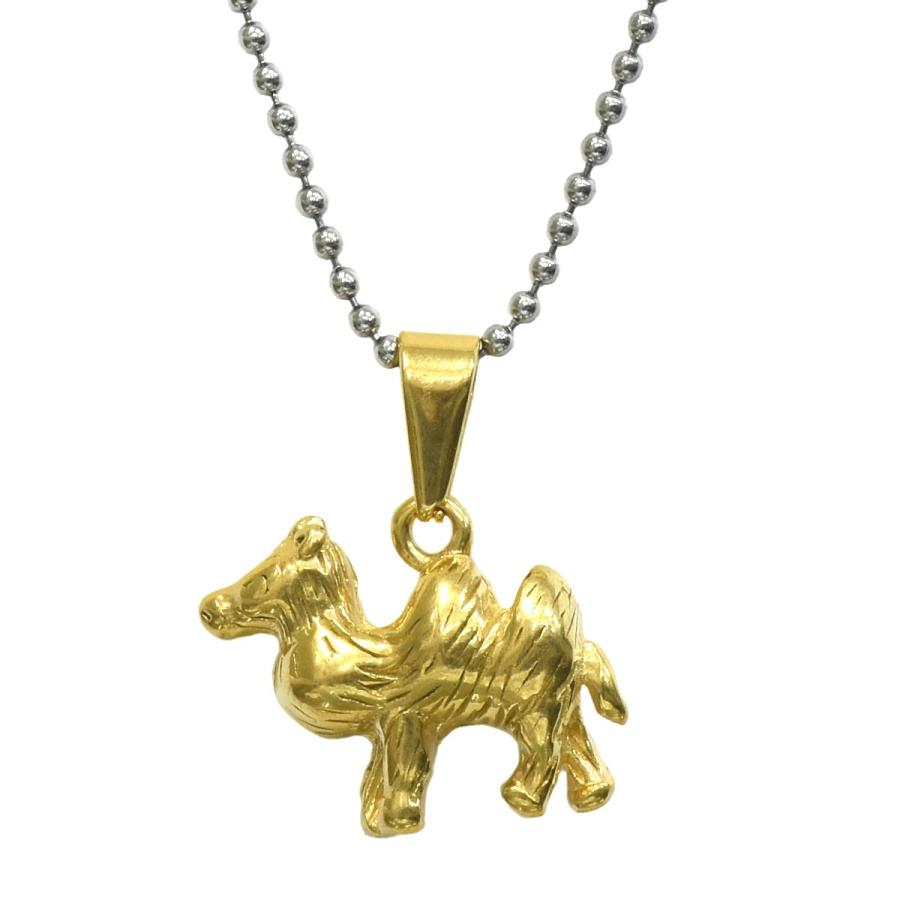 ラクダ　モチーフ ネックレス ゴールド ペンダントトップ サージカルステンレス ラクダモチーフのペンダント