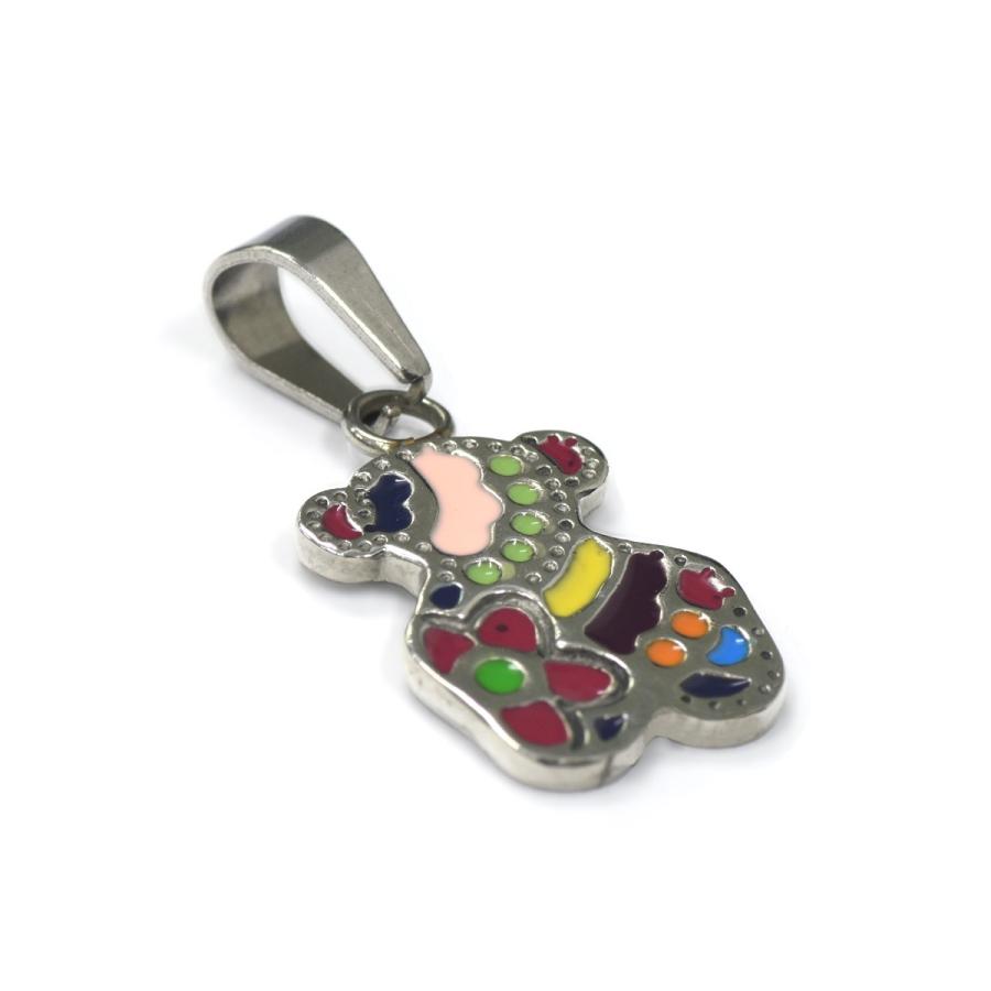 ペンダントトップ サージカルステンレス カラフルなクマの