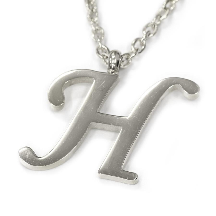 ペンダントトップ サージカルステンレス H イニシャルのペンダント