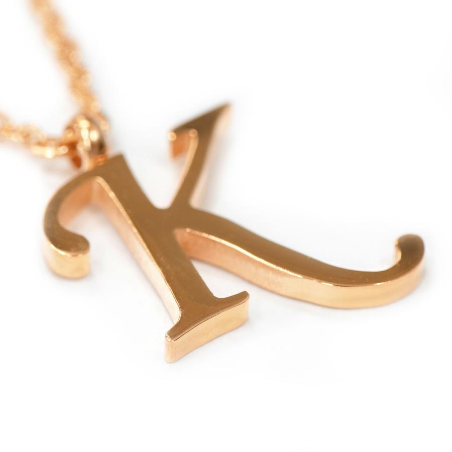 ペンダントトップ サージカルステンレス K イニシャルのペンダント