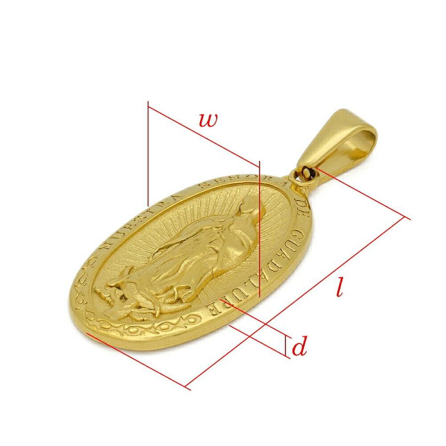 ペンダントトップ サージカルステンレス 聖母マリアのメダイペンダント