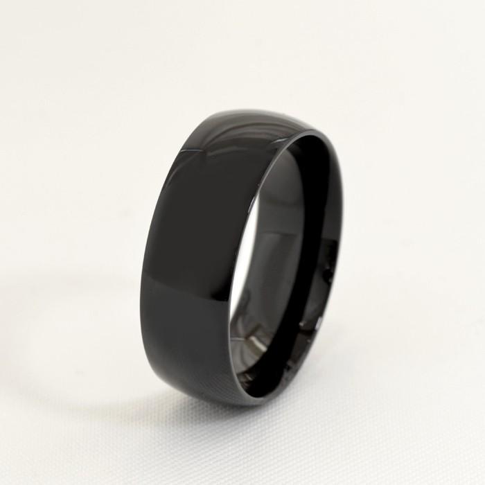 指輪 サージカルステンレス 国内正規品 シンプルな甲丸リング 幅8.0mm ファクトリーアウトレット 黒 レディース ブラック メンズ
