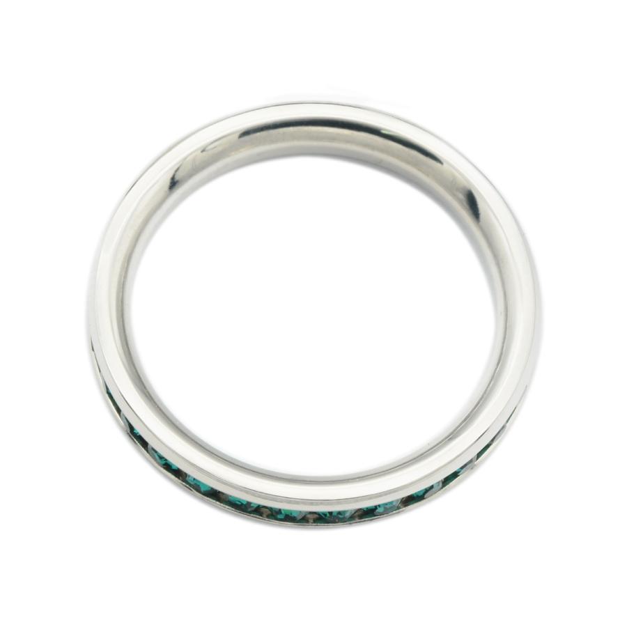 指輪 サージカルステンレス 一周ぐるり水晶のフルエタニティリング