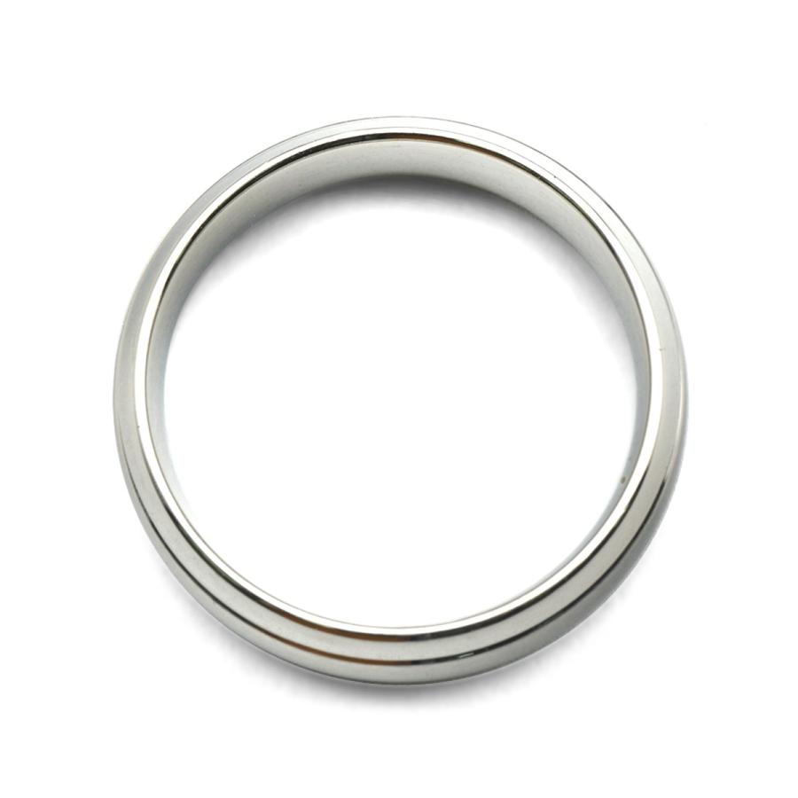 指輪 サージカルステンレス 段付きリング フラットタイプ 幅7.0