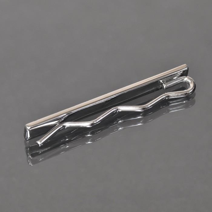 ネクタイピン サージカルステンレス 市松模様のタイピン 黒 チェック