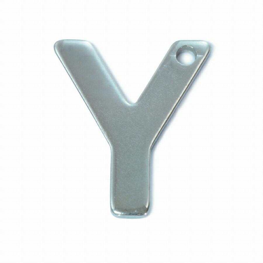 1個売り】 チャームパーツ サージカルステンレス Y イニシャルプレート