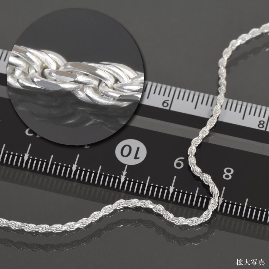 Tapper Rope ロープチェーン 925 シルバープレート 極太 ロープチェーン ブラック シルバー[c030-rope-s8] | すべて