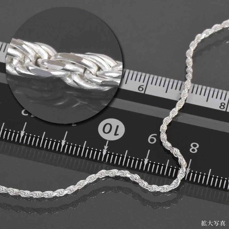 シルバー カットロープチェーン ネックレス 925 SILVER シルバー925 ロープチェーン ネックレス 幅4mm 燻し加工 silver 2