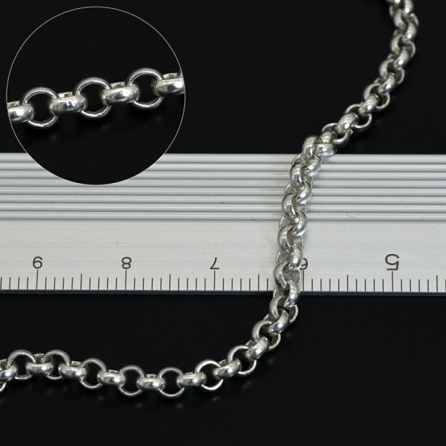 ネックレス チェーン シルバー925 ロールチェーン 幅3.5mm 長さ50cm 