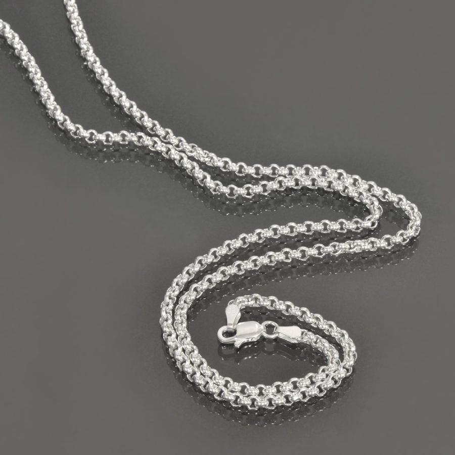 ネックレス チェーン シルバー925 ロールチェーン 幅3.5mm 長さ60cm