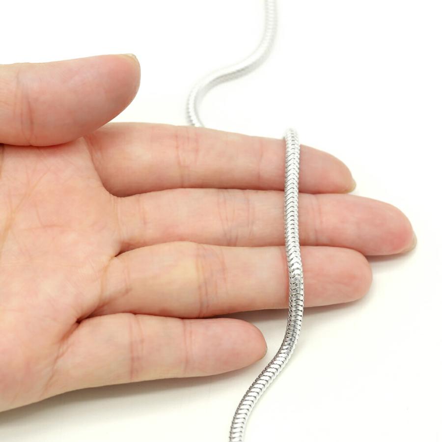 ネックレス チェーン シルバー925 スネークチェーン 幅3.0mm 長さ60cm