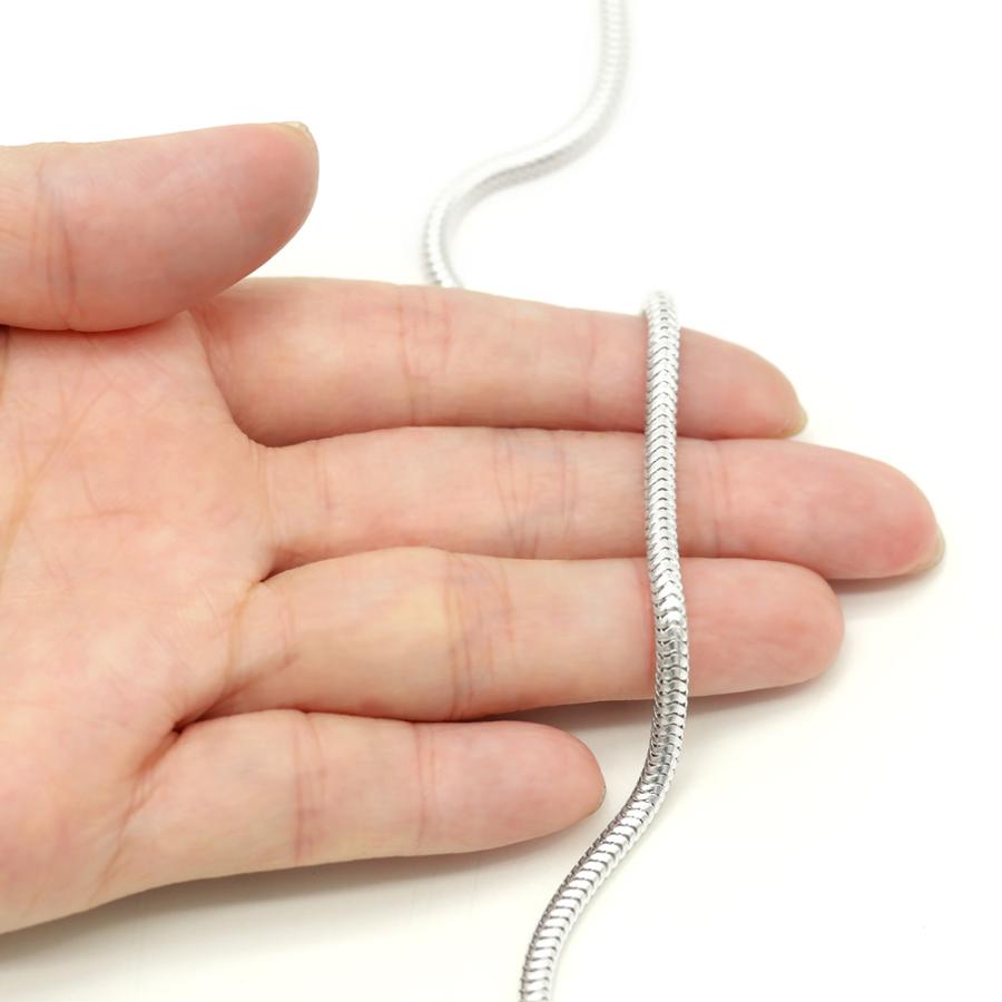 ネックレス チェーン シルバー925 スネークチェーン 幅3.0mm 長 ネックレス チェーン シルバー925 スネークチェーン 幅3.0mm 長
