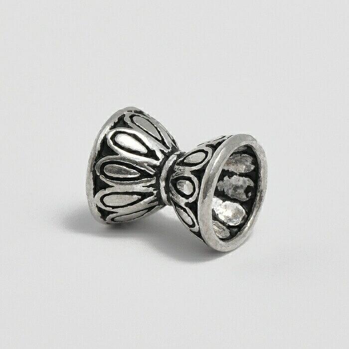 1個売り】 ビーズパーツ シルバー925 ツヅミ型ビーズ 外径9.5mm 高さ