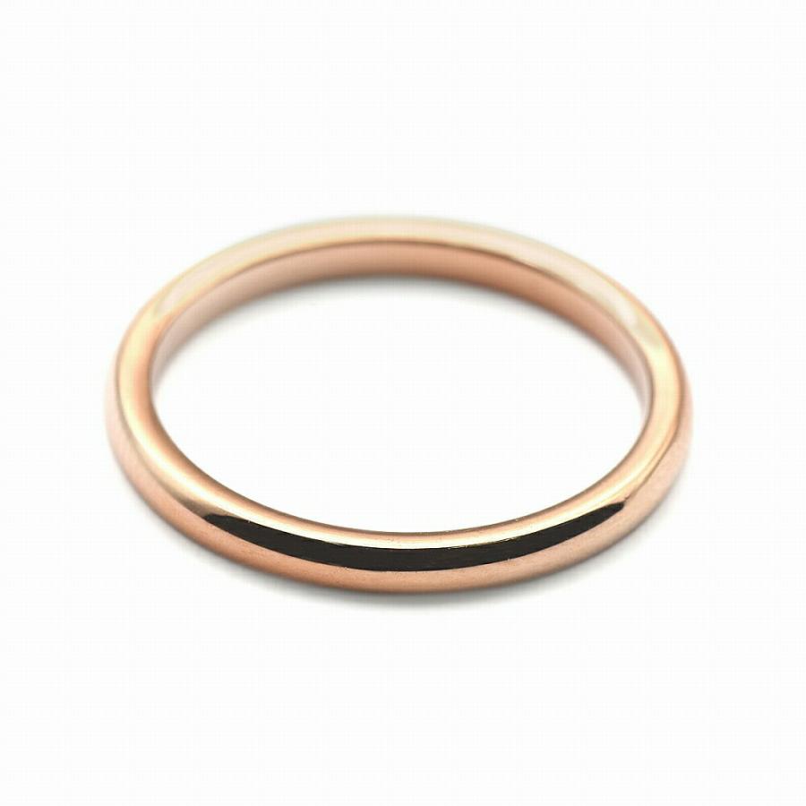 指輪 チタン シンプルな甲丸リング 幅2.0mm ピンクゴールド｜Titan アクセサリー レディース メンズ｜rubby｜03