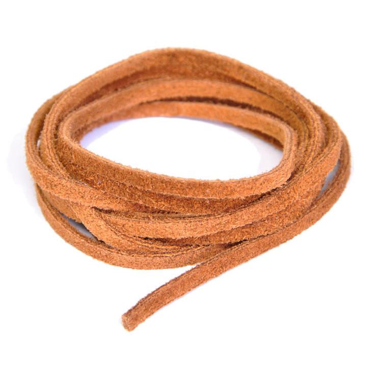 売り切り】 革紐 ウシ紐 日本製 両面スエードの牛革ひも 平紐 幅3.0mm