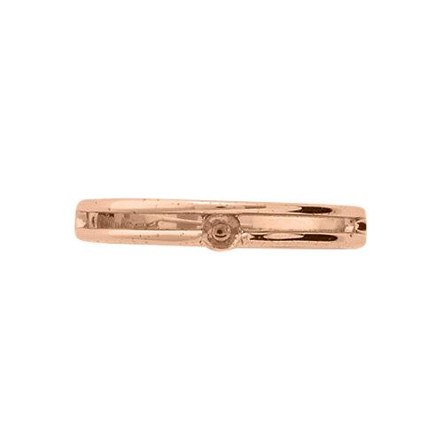 指輪 18金 ピンクゴールド 天然石 一粒リング 主石の直径約3.0mm ソリティア 割り腕 レール留めの画像