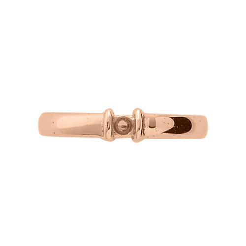 指輪 18金 ピンクゴールド 天然石 一粒リング 主石の直径約3.0mm ソリティア レール留めの画像
