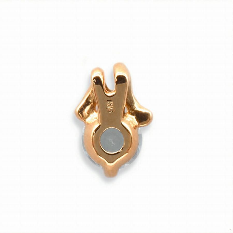 18K ペンダントトップ イニシャルモチーフ Ｍモチーフ ペンダントトップ 18金 ピンクゴールド 天然石 M イニシャルモチーフの