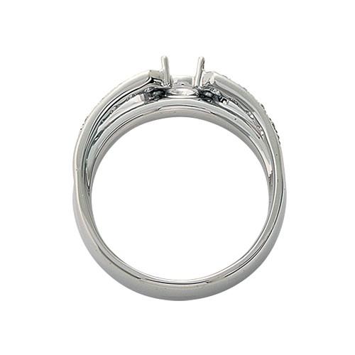 【新版】 指輪 18金 ホワイトゴールド 天然石 サイドストーンリング 主石の直径約4.4mm 割り腕 四本爪留め 【WSO2433769644】(87774円)