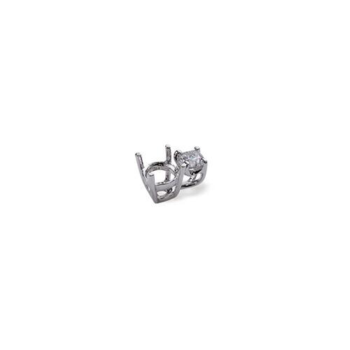 ペンダントトップ 18金 ホワイトゴールド 天然石 二粒ペンダント 主石の直径約4.4mm 四本爪留めの画像