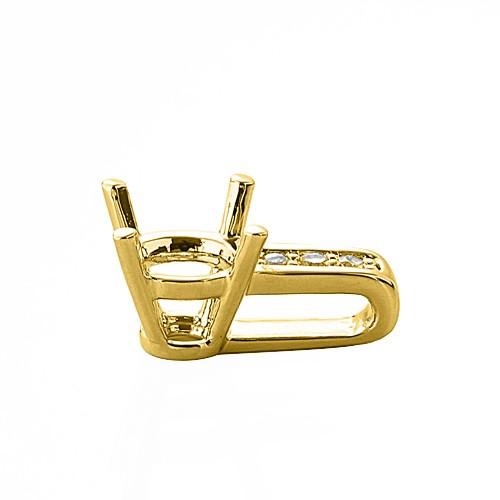 ペンダントトップ 18金 イエローゴールド 天然石 メレ付きバチカンの一