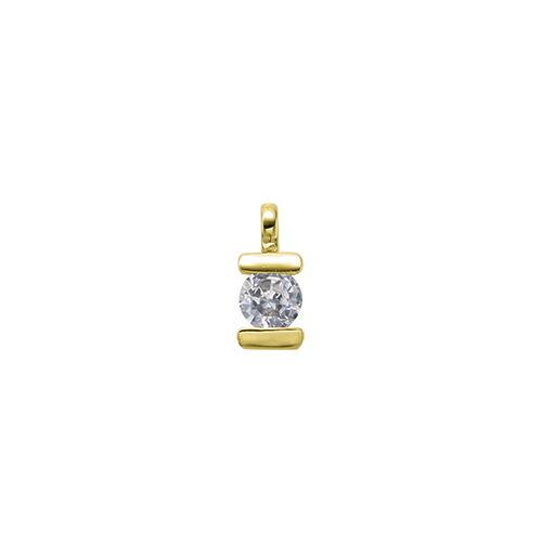 ペンダントトップ 18金 イエローゴールド 天然石 一粒ペンダント 主石の直径約4.4mm レール留め