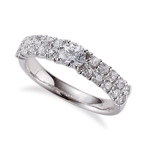 指輪 PT900 プラチナ 天然石 サイド二文字リング 主石の直径約5.2mm 四本爪留め