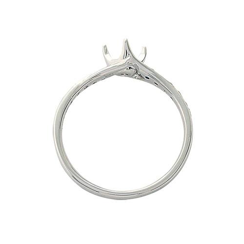 指輪 PT900 プラチナ 天然石 サイドストーンリング 主石の直径約5.2mm 割り腕 四本爪留めの画像