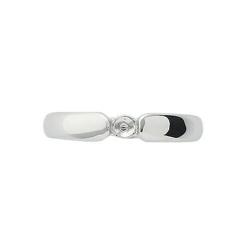 指輪 PT900 プラチナ 天然石 一粒リング 主石の直径約3.8mm ソリティア レール留めの画像