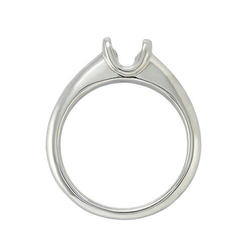 指輪 PT900 プラチナ 天然石 一粒リング 主石の直径約4.4mm ソリティアの画像