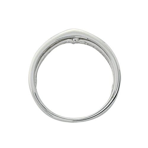 指輪 PT900 プラチナ 天然石 メレがラインになったサイドストーンリング 主石の直径約3.0mm 割り腕 レール留めの画像