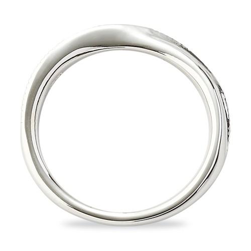 指輪 PT900 プラチナ ミル打ちラインのウェーブリング 幅2.7mm