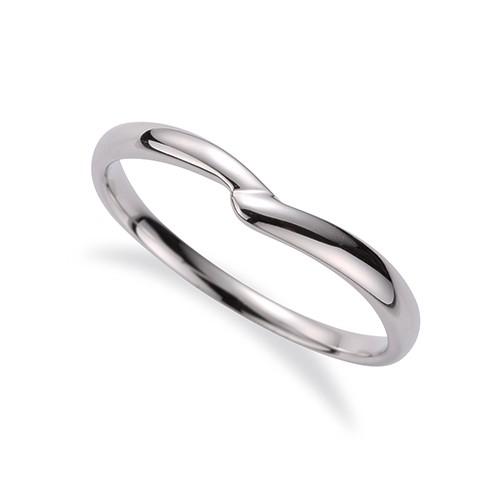 指輪 PT900 プラチナ シンプルモダンなV字リング 幅2.4mm : ジュエリー