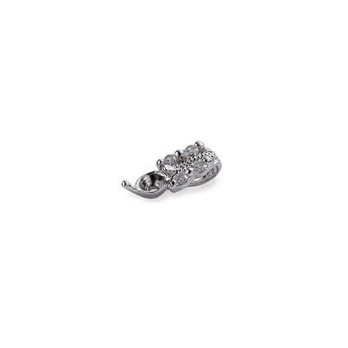 ペンダントトップ PT900 プラチナ 天然石 メレ付きバチカンの一粒ペンダント 主石の直径約4.4mm 二本爪留めの画像