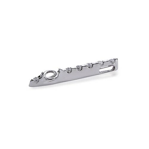 ペンダントトップ PT900 プラチナ 天然石 メレが並んだスティックペンダント 主石の直径約4.4mm 二本爪留めの画像