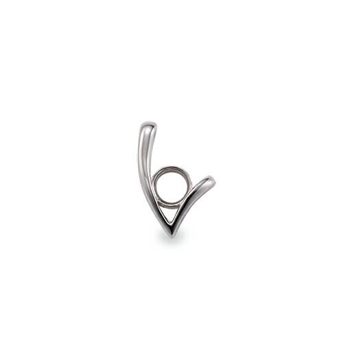 ペンダントトップ PT900 プラチナ 天然石 V字モチーフの一粒ペンダント 主石の直径約5.2mm レール留め_2