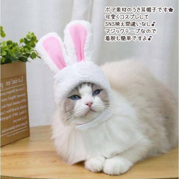メ送料無料】【在庫処分特価】猫ちゃん☆うさ耳コスプレ帽子 犬用 猫用