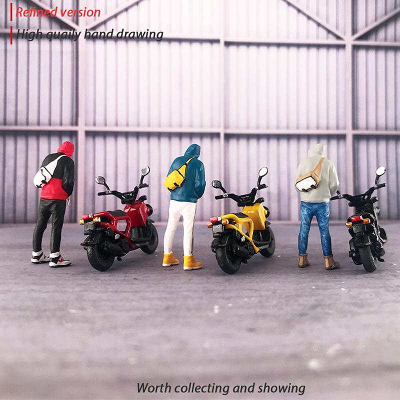 大人気！ミニチュアフィギュア 1:64スケール バイクライダー 2個セット