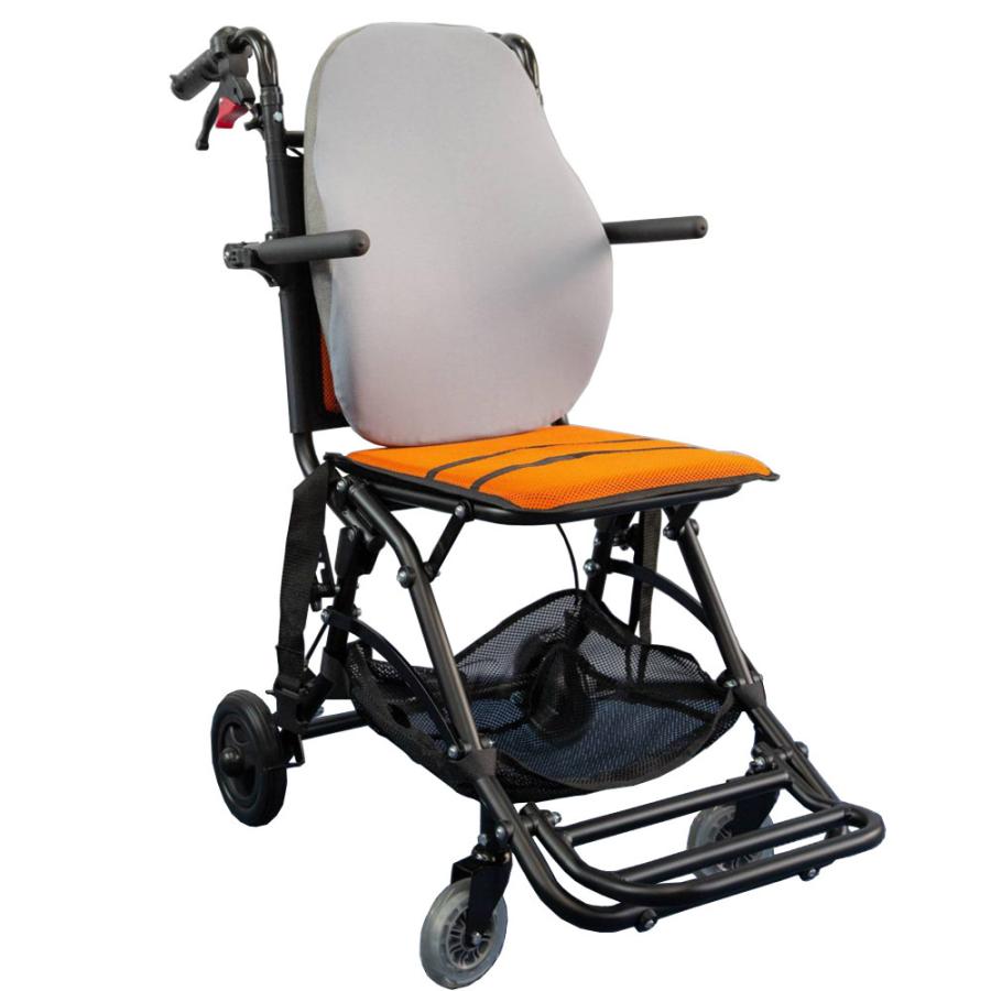 （最軽量・最コンパクト） （背面クッション付き）Nice Way7 軽量 折りたたみ式 車椅子 （荷物入れネット）（介助ブレーキ）（アルミ製）（ノーパンクタイヤ）｜rubl