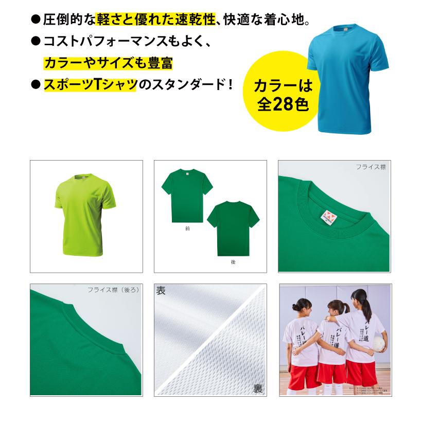 Tシャツ メンズ レディーズ 無地 ドライライトＴシャツ 特殊吸汗速乾素材 メッシュ生地 |  | 30