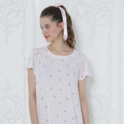 ナルエー インポートブランド ラデュレ フランス ワンピース シンプルワンピース ローズプリント ピンク ラデュレ ルームウェアコレクション Prettyfunnyballoons Com