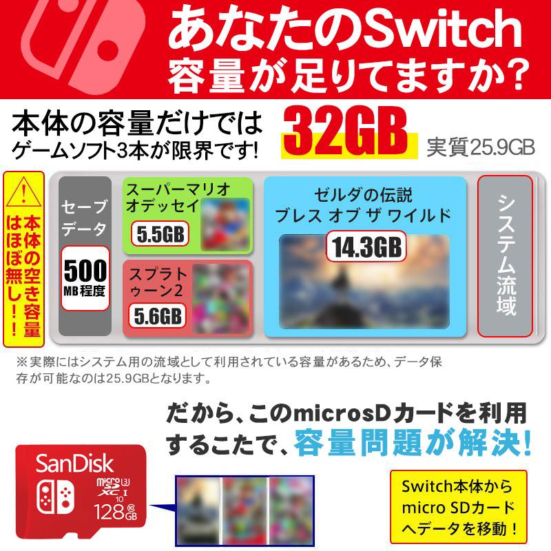 545円 割引も実施中 高速版 SanDisk switch利用可能 マイクロSDカード 128GB ⑧