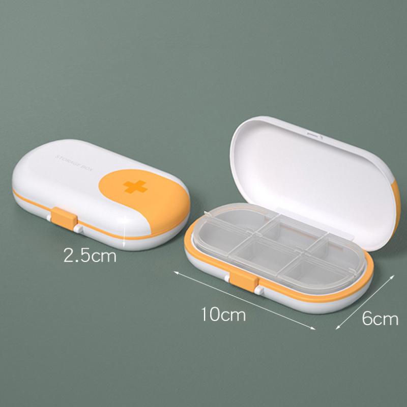 ピルケース クスリ箱 くすりケース 6仕切り 薬ポーチ 錠剤ケース 薬ケース サプリメントケース 薬入れ 薬箱 小型 軽量 ポータブル かわいい おしゃれ 旅行 登山 Ruchira1gr1954 Ruchira生活館 通販 ポータブルピルケース6コンパートメント旅行ビタミン薬オーガナイザー