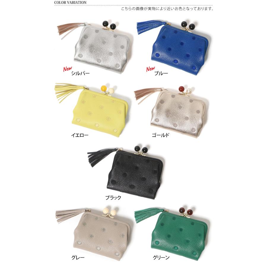 perche ペルケ 財布 二つ折り がま口 ドット アクリル玉 perche ペルケ 財布 二つ折り がま口 ドット アクリル玉