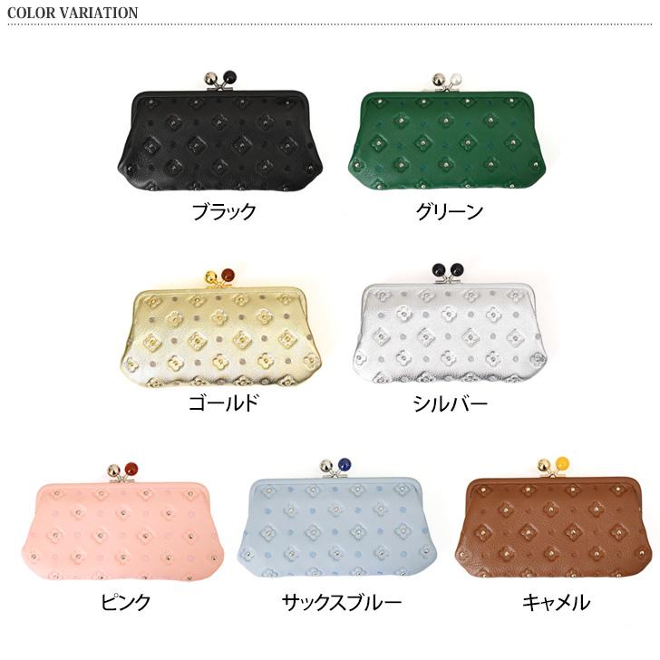 perche（ペルケ） 財布 長財布 がま口 ドット サクラスタッズ アクリル