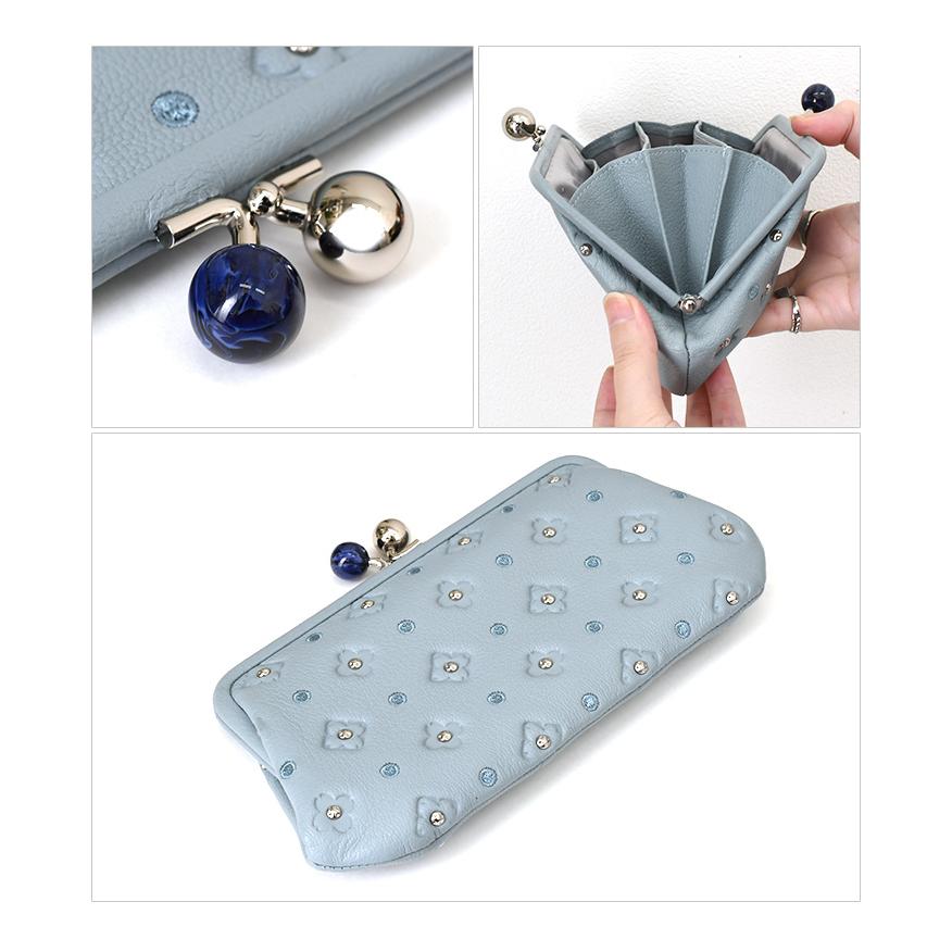 perche（ペルケ） 財布 長財布 がま口 ドット サクラスタッズ アクリル