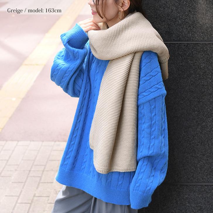 REAL STYLE(ファッション) ストール レディース 大判 ニット REAL STYLE(ファッション) ストール レディース 大判 ニット